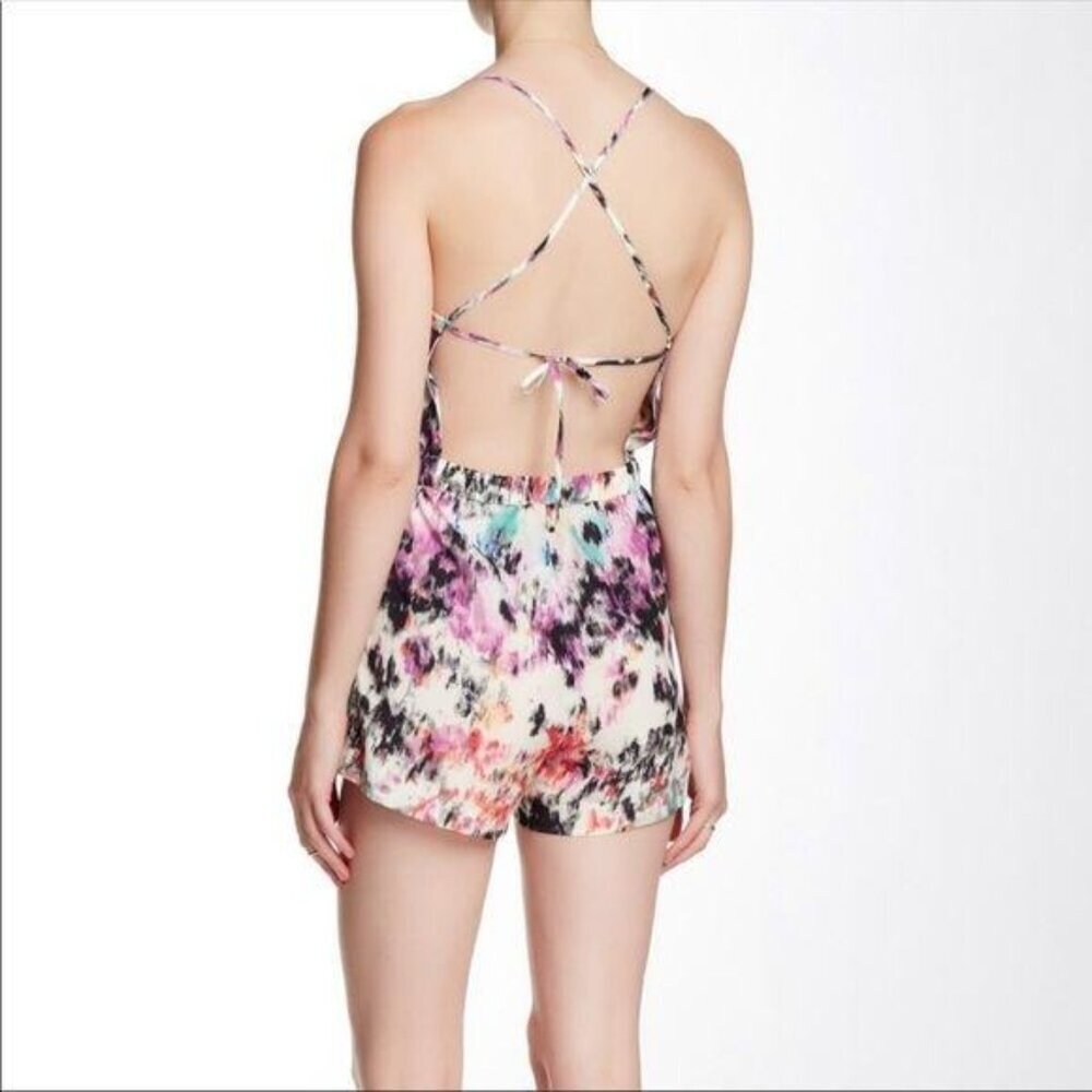 NWT Parker Large Romper Jumpsuit Sleeveless Watercolor Oasis Scout Shorts Mini - Picture 3 of 12